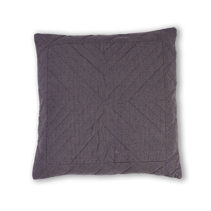 Quilted patchwork pillow cover, cushion cover, decorative throw pillow, farm mix slate micro check by HOME HEART Brands(made in India)