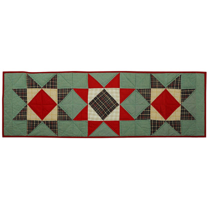 Quilted Table Runner & Toppers patchwork Rising Country Star by HOME HEART Brands (made in INDIA)