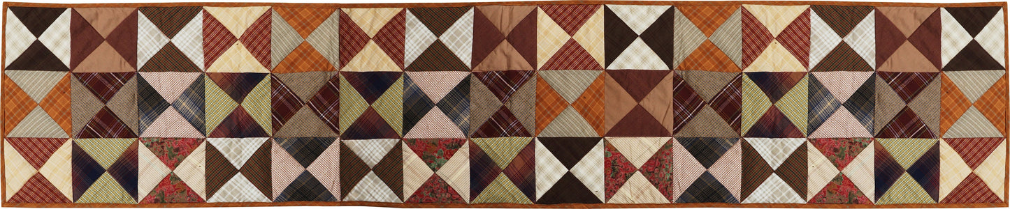 Quilted Table Runner & Toppers kaleidoscope patchwork country fashion fall mix by HOME HEART Brands(made in INDIA)