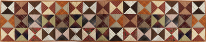 Quilted Table Runner & Toppers kaleidoscope patchwork country fashion fall mix by HOME HEART Brands(made in INDIA)