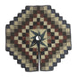 Christmas tree skirt 24" inch hand made hand quilted zigzag border galaxy star plaid Heirloom Quality by HOME HEART Brands( Made in India)