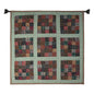 Hand made Hand quilted Throw Quilt, Table Topper 20"x20" charms square red green plaid calico quilt by Home Heart brands (Made in India)