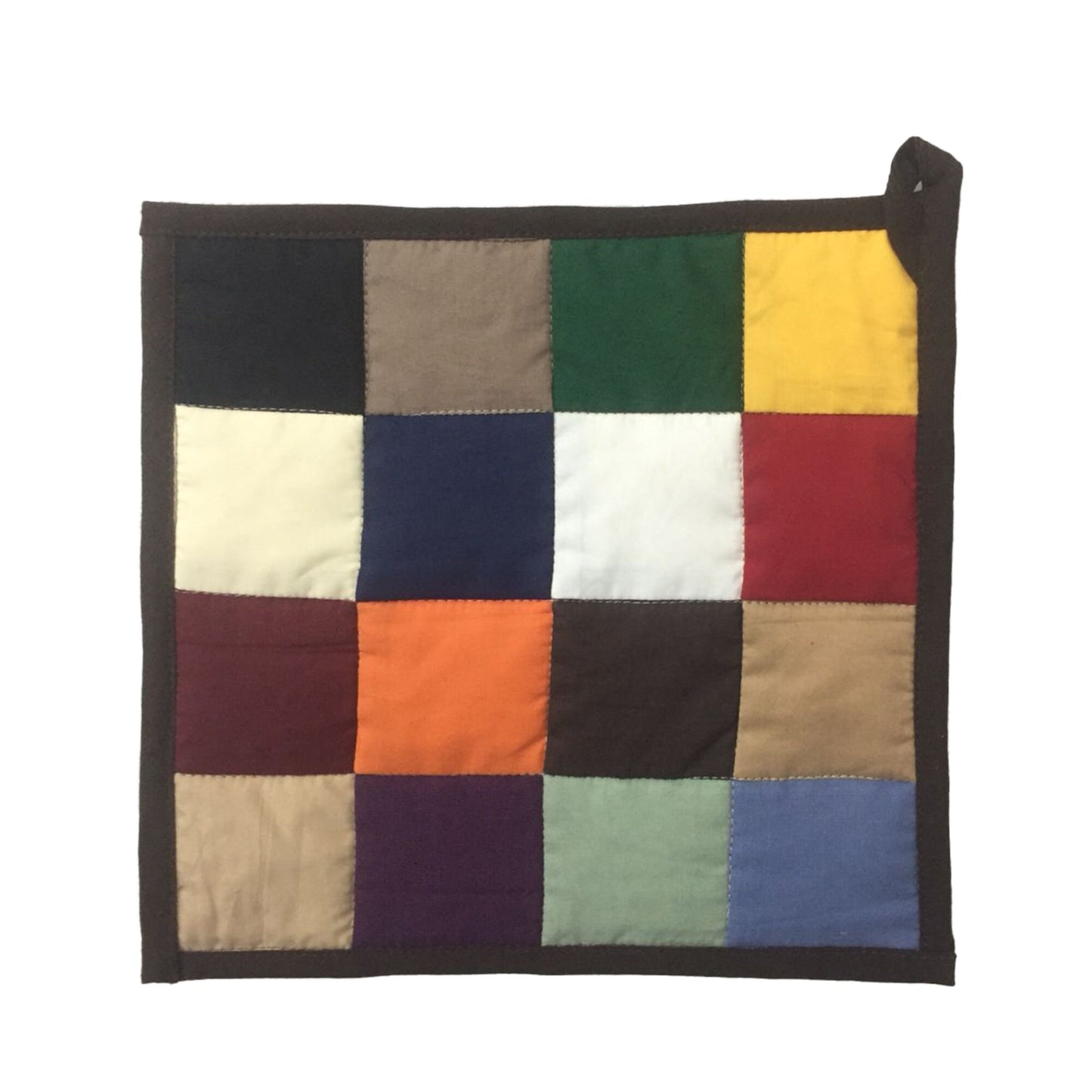 Quilted Pot Holder/Table topper/hot pads patchwork for kitchen Quilted square Mix plain 9"x9" by HOME HEART Brands( Made in India)