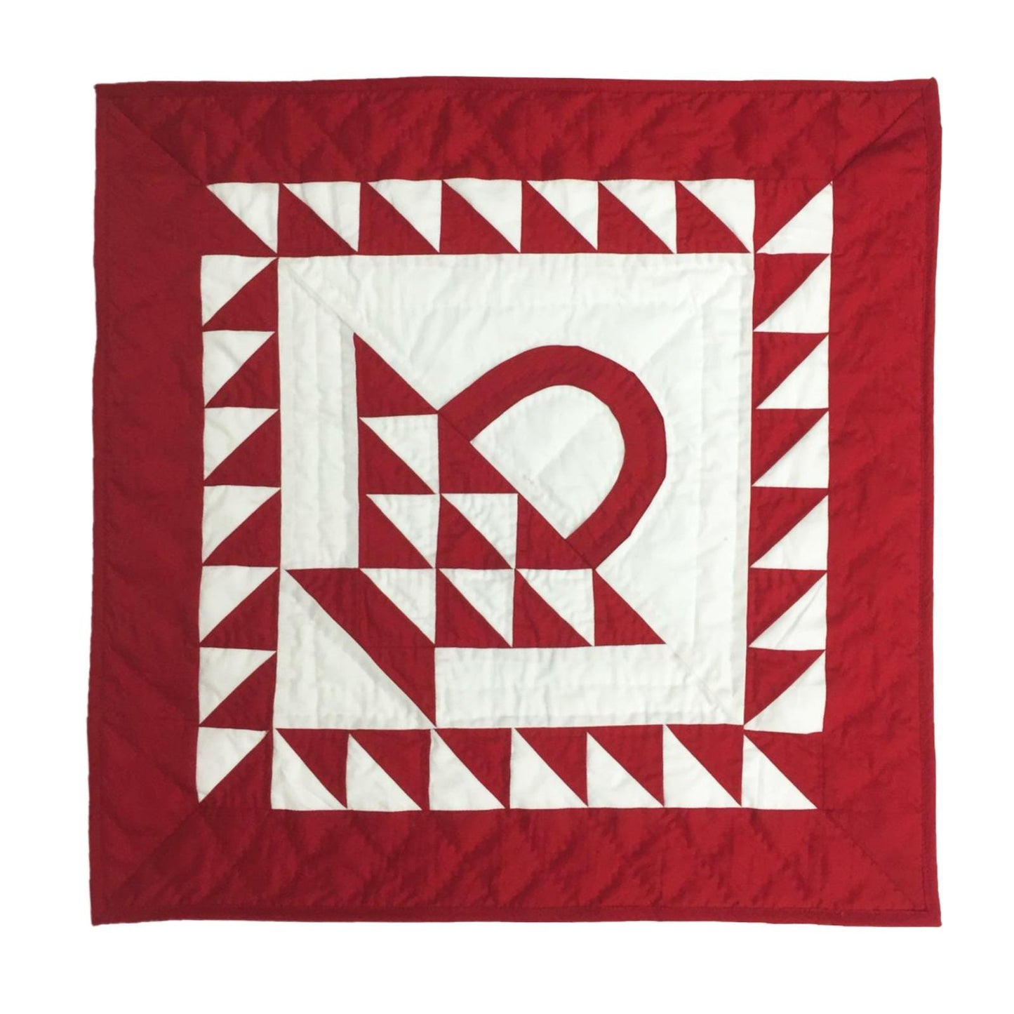 Wall hanging quilt, Small quilt, Throws, Table Toppers quilt, Baby Quilt, Basket Cranberry Red/Off-White Cotton fabric by HOME HEART Brands