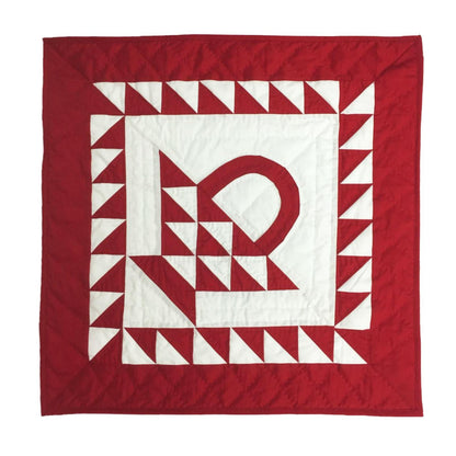 Wall hanging quilt, Small quilt, Throws, Table Toppers quilt, Baby Quilt, Basket Cranberry Red/Off-White Cotton fabric by HOME HEART Brands
