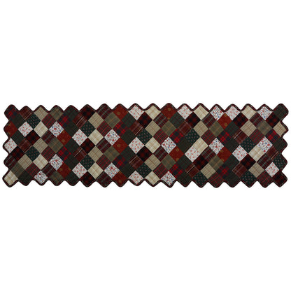 Quilted patchwork Table Runner & Toppers patchwork Mix country  plaid, calico print by HOME HEART Brands( made in INDIA)