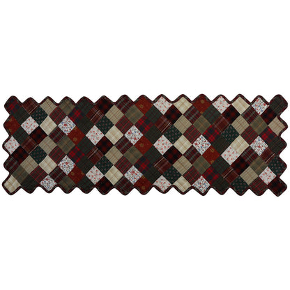 Quilted patchwork Table Runner & Toppers patchwork Mix country  plaid, calico print by HOME HEART Brands( made in INDIA)
