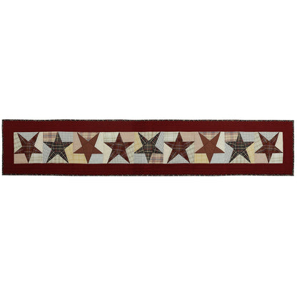 Quilted Table Runner & Toppers patchwork colonial country star primitive plaid by HOME HEART Brands( made in INDIA)