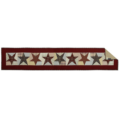 Quilted Table Runner & Toppers patchwork colonial country star primitive plaid by HOME HEART Brands( made in INDIA)