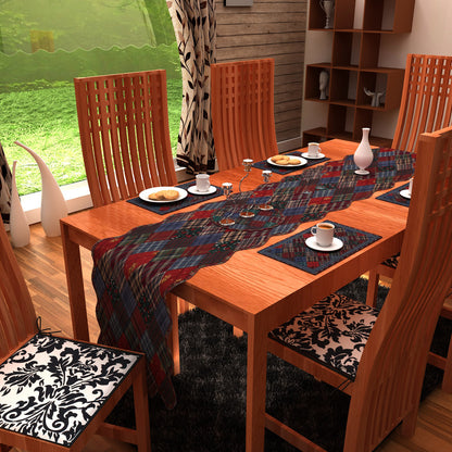 Quilted Table Runner & Toppers Patchwork country mix plaid print lincoln style by HOME HEART Brands(Made in India)