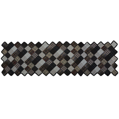 Quilted Table Runner & Toppers Patchwork country fashion Farm Mix plaid by HOME HEART Brands(Made in India)