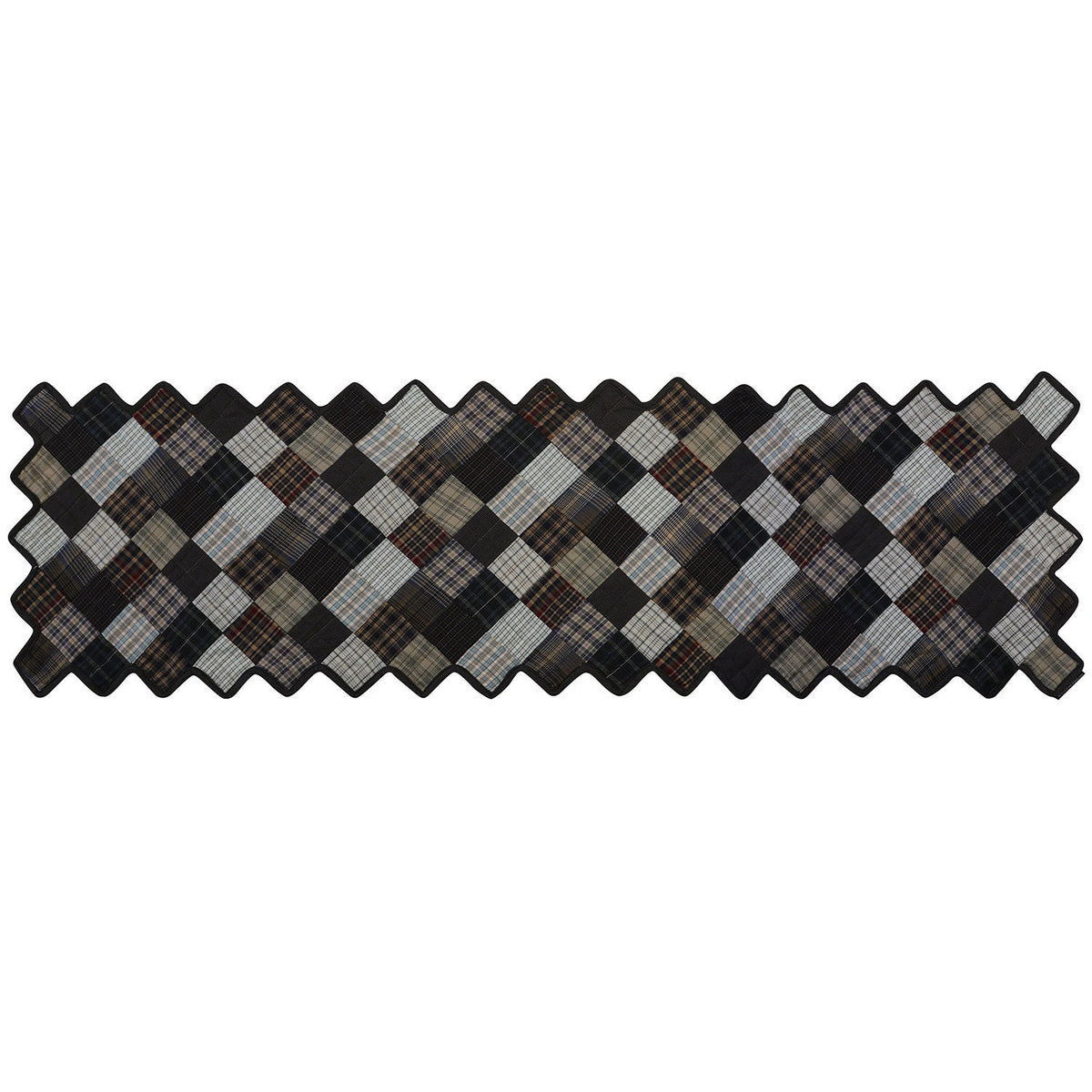 Quilted Table Runner & Toppers Patchwork country fashion Farm Mix plaid by HOME HEART Brands(Made in India)