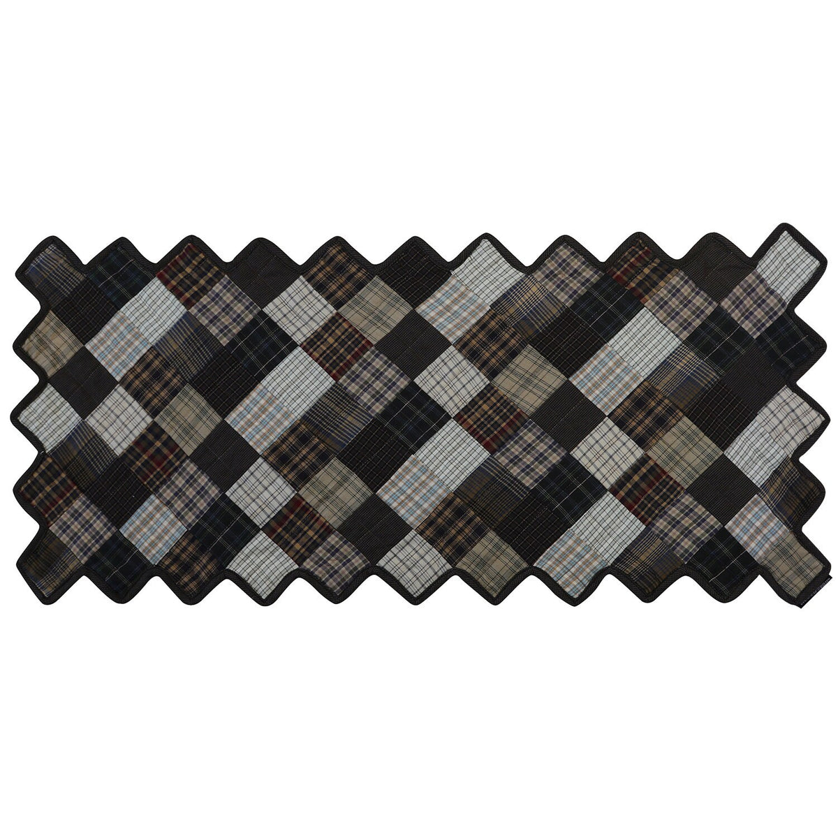 Quilted Table Runner & Toppers Patchwork country fashion Farm Mix plaid by HOME HEART Brands(Made in India)