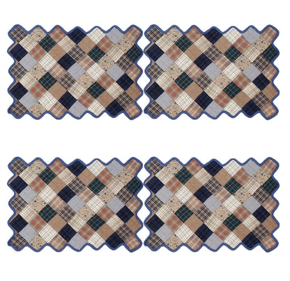 Quilted placemat table mat Patchwork 14"X19" Country Fashion summer mix  by HOME HEART Brands (made in INDIA)
