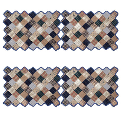 Quilted placemat table mat Patchwork 14"X19" Country Fashion summer mix by HOME HEART Brands (made in INDIA)