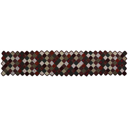 Quilted patchwork Table Runner & Toppers patchwork Mix country plaid, calico print by HOME HEART Brands( made in INDIA)