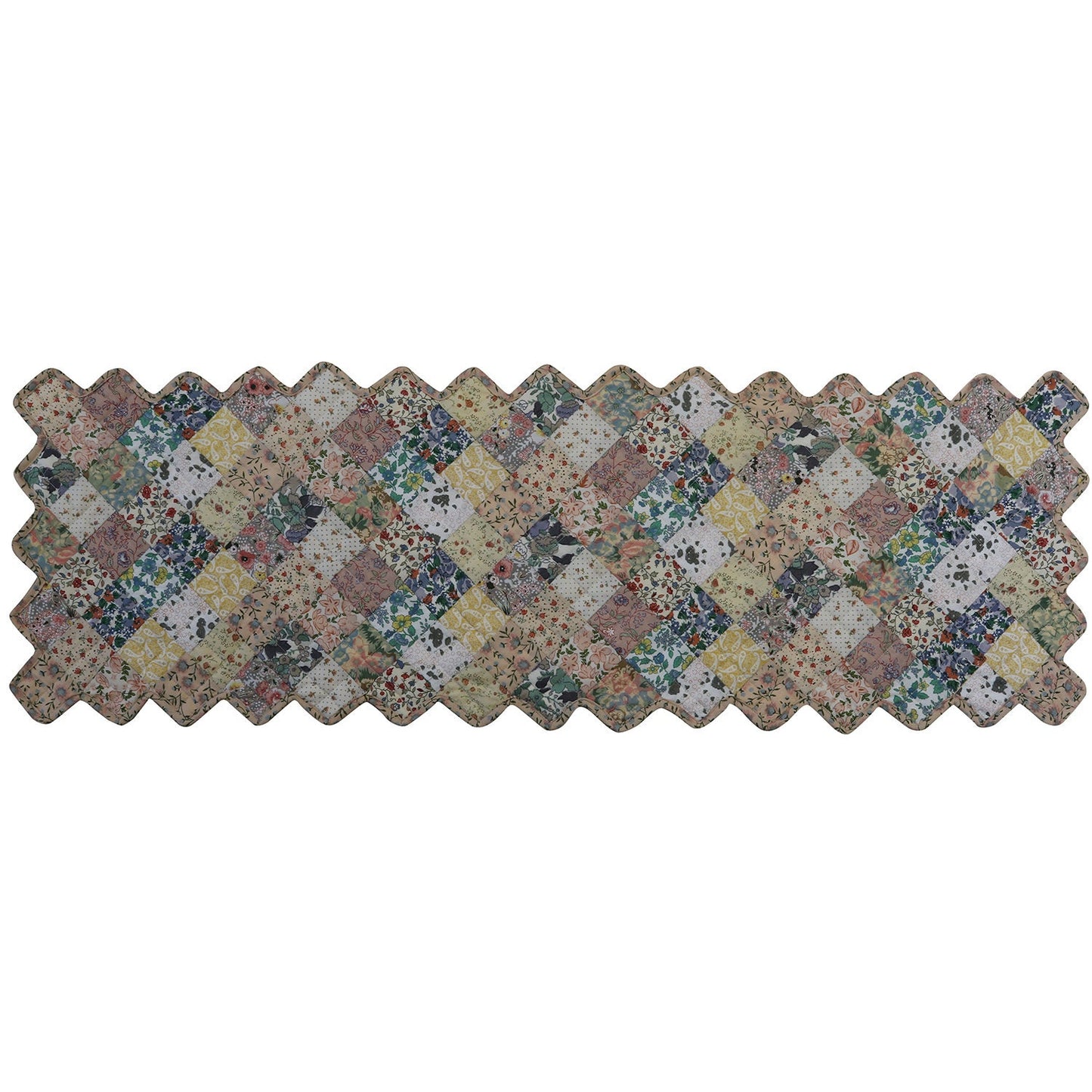 Table runner quilted patchwork Table Runner & Toppers Calico Country Floral by HOME HEART Brands(made in INDIA)