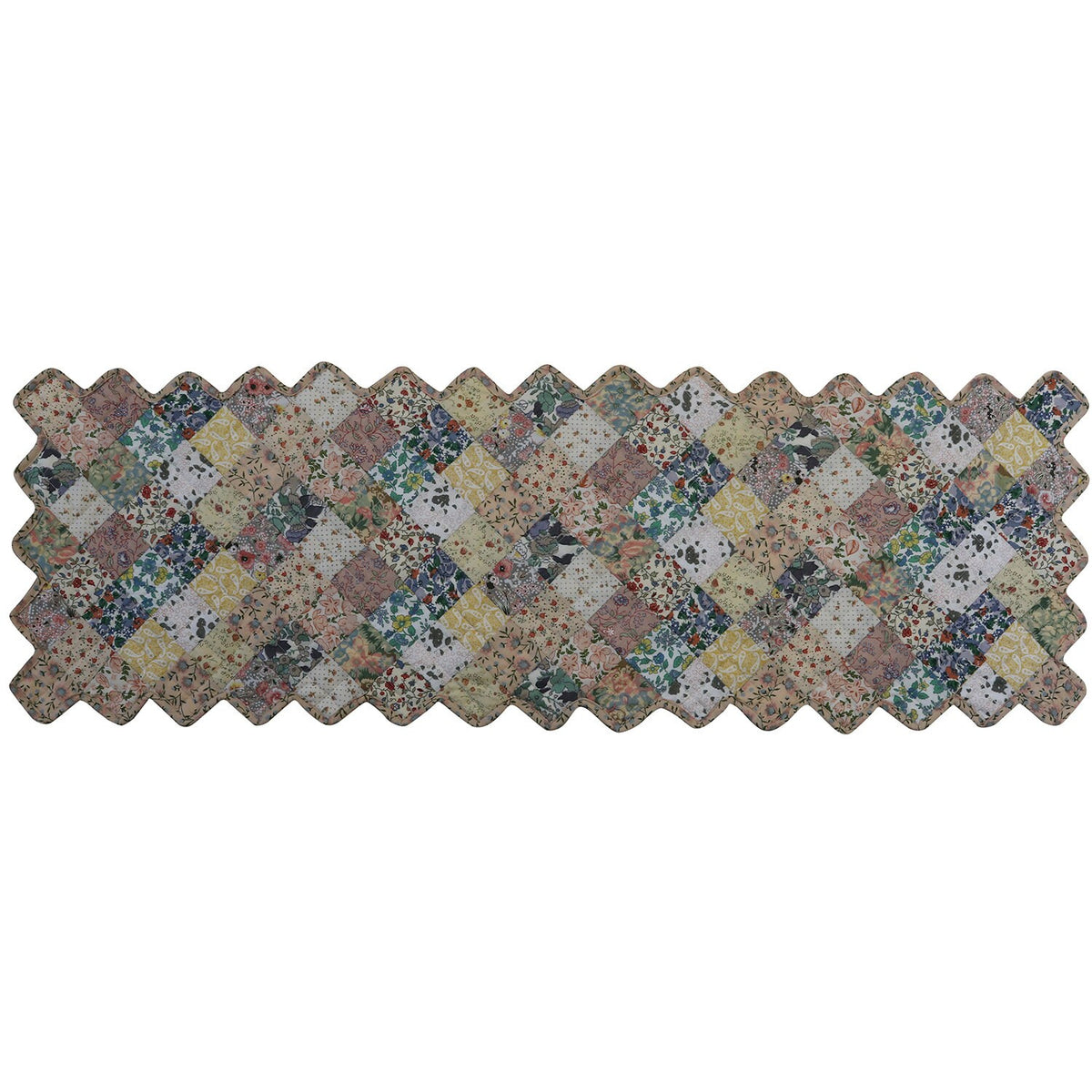 Table runner quilted patchwork Table Runner & Toppers Calico Country Floral by HOME HEART Brands(made in INDIA)