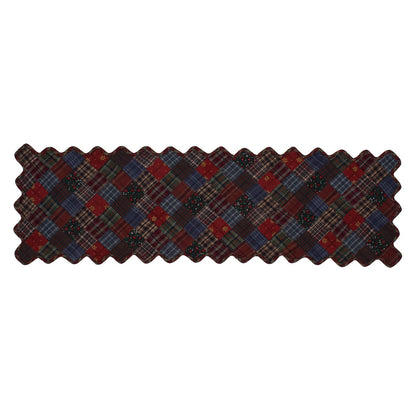 Quilted Table Runner & Toppers Patchwork country mix plaid print lincoln style by HOME HEART Brands(Made in India)
