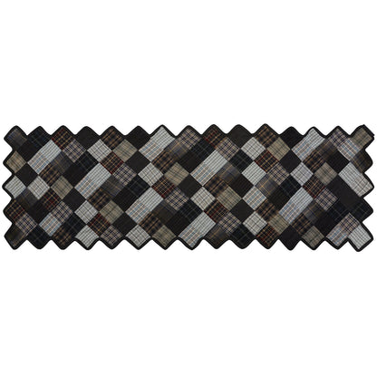Quilted Table Runner & Toppers Patchwork country fashion Farm Mix plaid by HOME HEART Brands(Made in India)