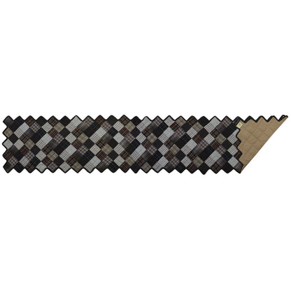 Quilted Table Runner & Toppers Patchwork country fashion Farm Mix plaid by HOME HEART Brands(Made in India)