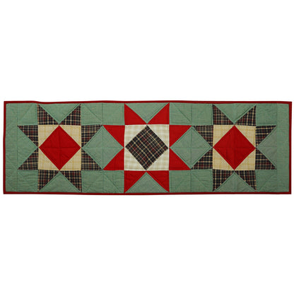 Quilted Table Runner & Toppers patchwork Rising Country Star by HOME HEART Brands (made in INDIA)