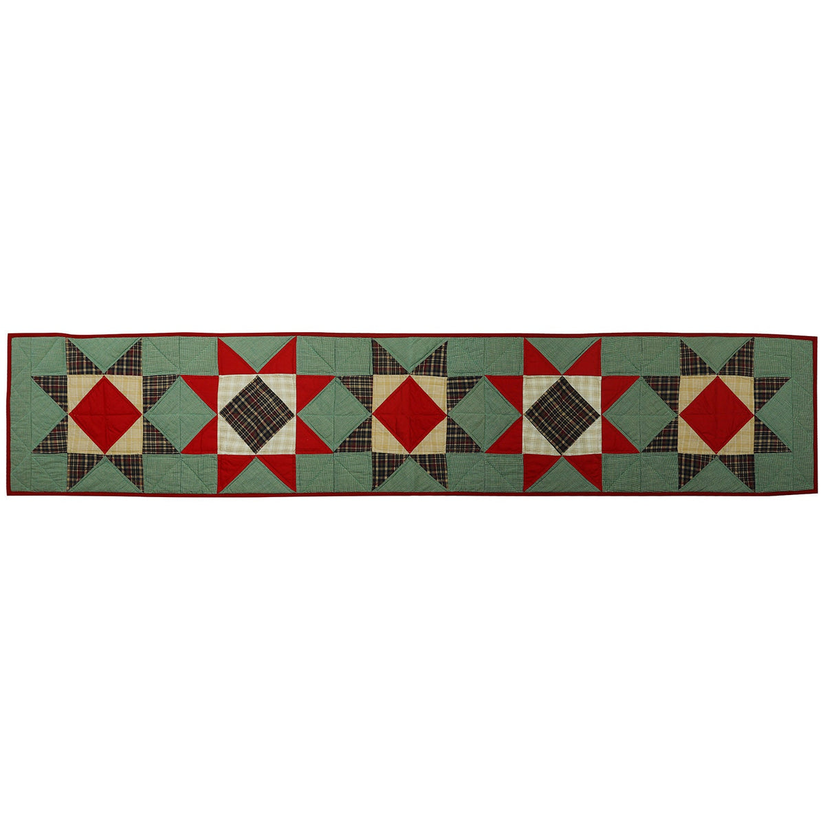 Quilted Table Runner & Toppers patchwork Rising Country Star by HOME HEART Brands (made in INDIA)