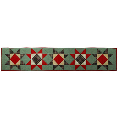 Quilted Table Runner & Toppers Rising Country Star plaid fabric  by HOME HEART Brands(Made in India)