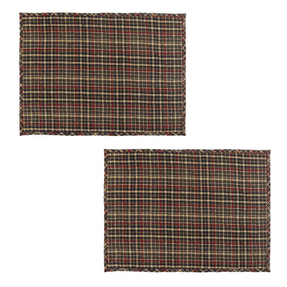 Quilted PLACEMAT multi Country Plaid Country Plaid 14"X19" by HOME HEART Brands/Tablemat
