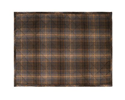 Quilted PLACEMAT Blue Beige Country Plaid 14"X19" by HOME HEART Brands/Tablemat
