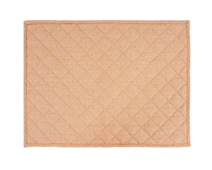 Quilted PLACEMAT Ginger bread light brown Plaid 14"X19" by HOME HEART Brands/Table mat(5927)