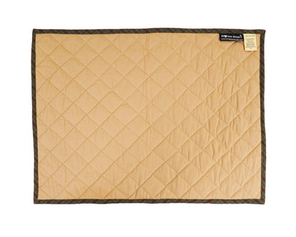 Quilted PLACEMAT & Table toppers country plaid 14"X19" by HOME HEART Brands/Table mat(Made in India)