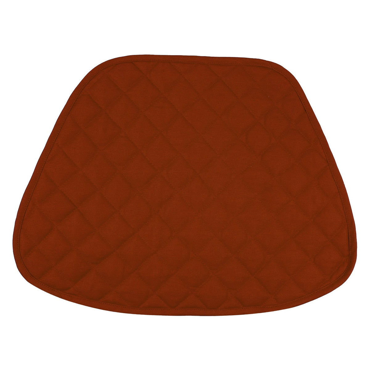 Wedge quilted placemat ,Trivet, pot holder, table mat Burnt orange duck cotton reversible by HOME HEART Brands( Made in India)