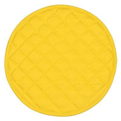 Wedge quilted placemat ,Trivet, pot holder, table mat yellow duck cotton reversible by HOME HEART Brands( Made in India)