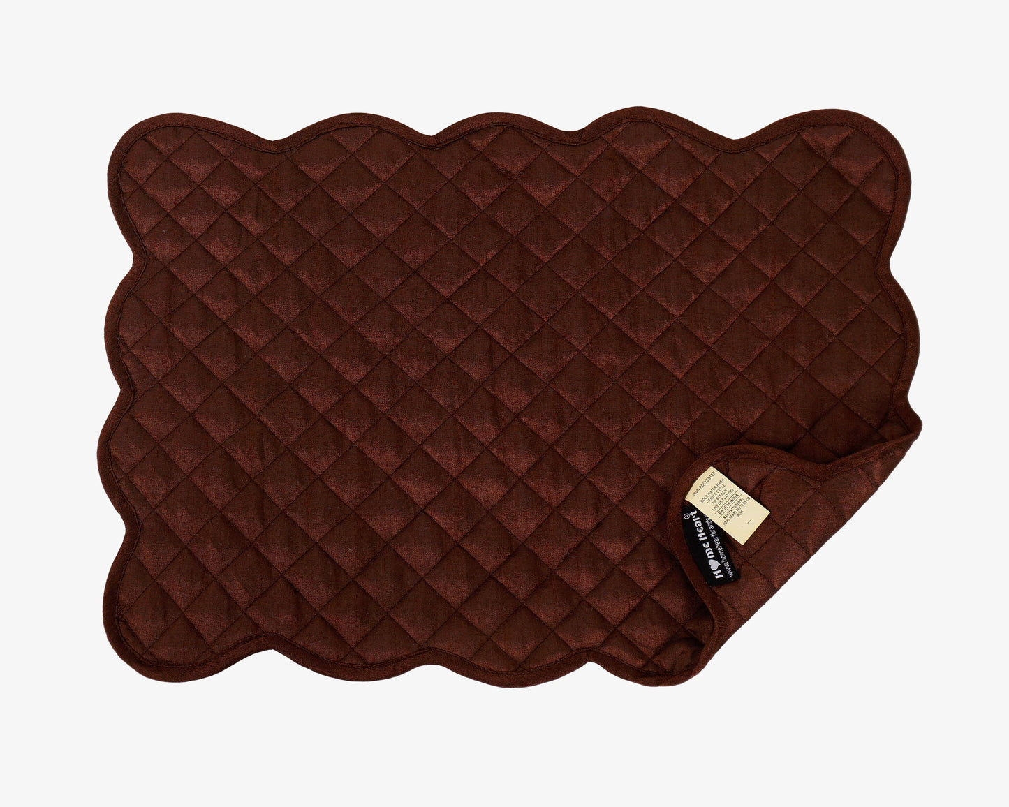 Quilted Table runner, Trivet, placemat & Table toppers duiponi Silk brown reversible design by HOME HEART Brands(Made in India)
