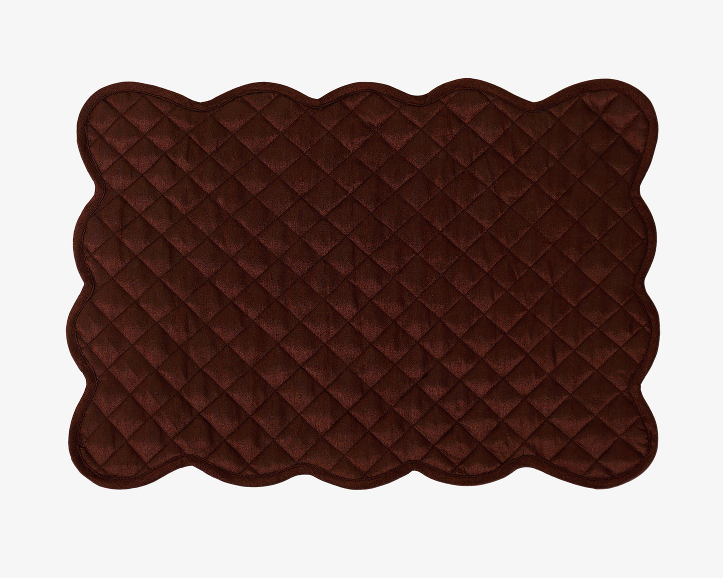 Quilted Table runner, Trivet, placemat & Table toppers duiponi Silk brown reversible design by HOME HEART Brands(Made in India)