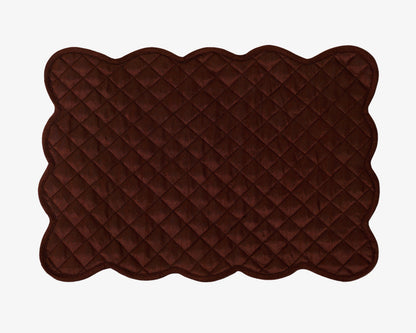 Quilted Table runner, Trivet, placemat & Table toppers duiponi Silk brown reversible design by HOME HEART Brands(Made in India)