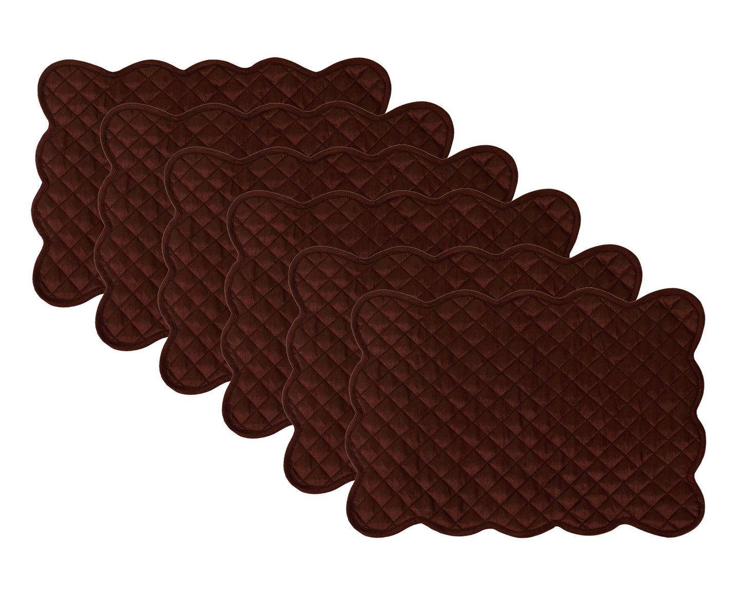 Quilted Table runner, Trivet, placemat & Table toppers duiponi Silk brown reversible design by HOME HEART Brands(Made in India)