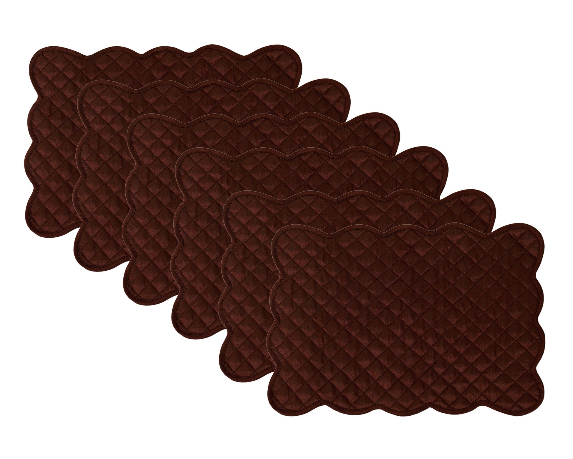 Quilted Table runner, Trivet, placemat & Table toppers duiponi Silk brown reversible design by HOME HEART Brands(Made in India)