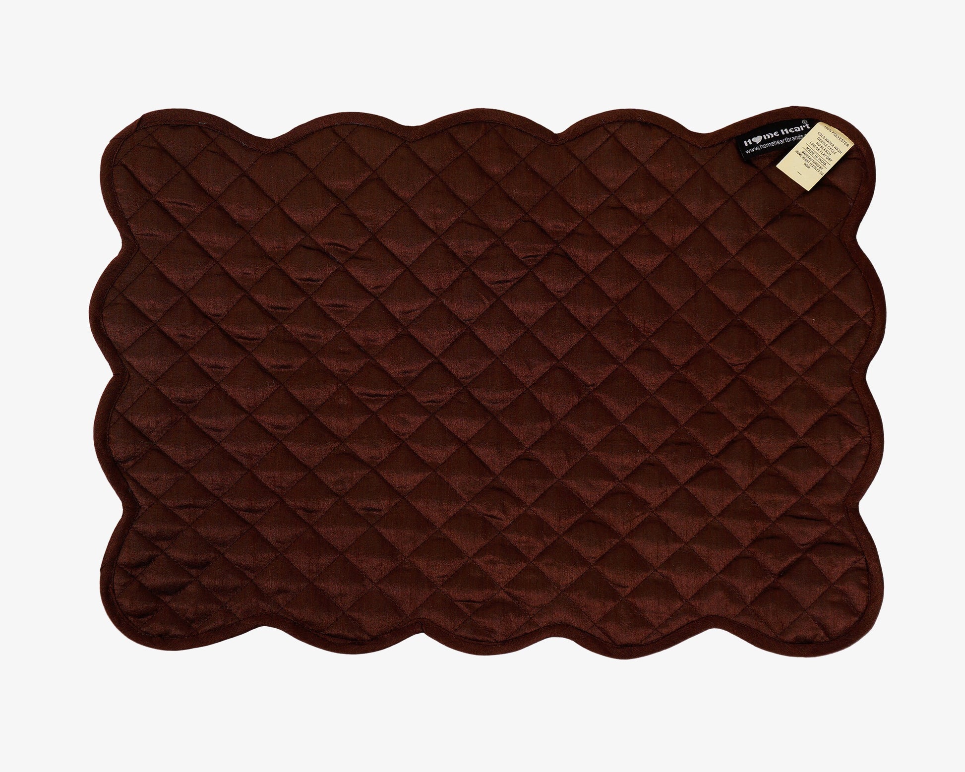 Quilted Table runner, Trivet, placemat & Table toppers duiponi Silk brown reversible design by HOME HEART Brands(Made in India)