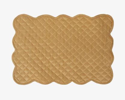 Quilted Table runner, Trivet, placemat  & Table toppers  duiponi Silk beige reversible design by HOME HEART Brands(Made in India)
