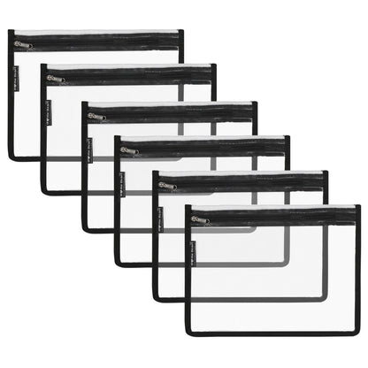 HOME HEART Brands multi-Purpose Water Resistant Clear Pvc Organizer Bag Pouch with Zipper Closure Large Size 9"x10"(Made in India)