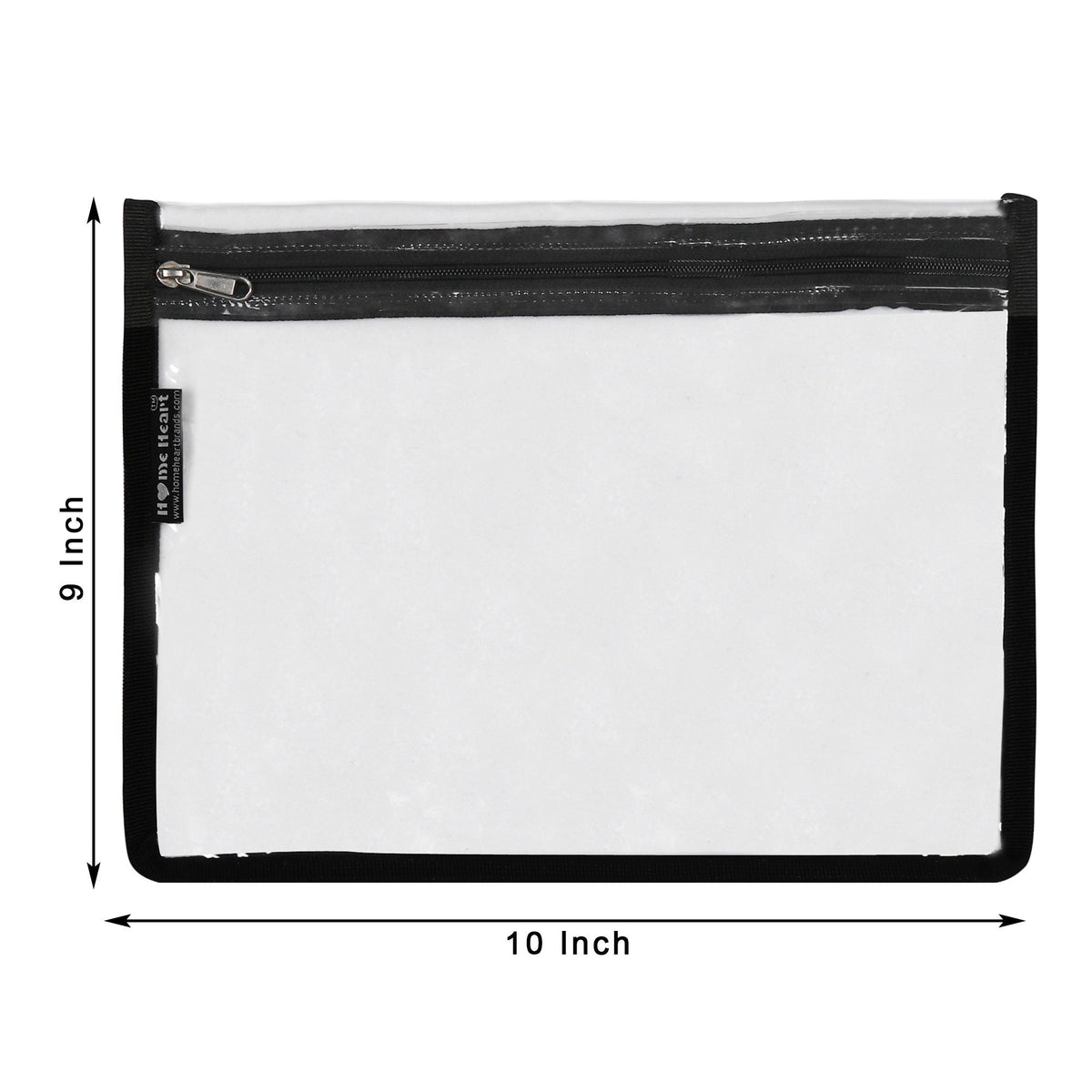 HOME HEART Brands multi-Purpose Water Resistant Clear Pvc Organizer Bag with Zipper Closure 4 pack (mix size XXL, L, M & S )(Made in India)