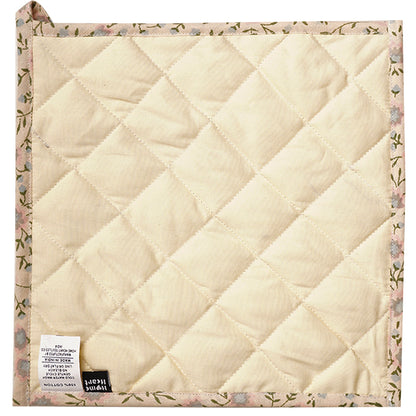 Quilted Pot Holder/Table topper/hot pads patchwork for kitchen Calico Country floral 9"x9" by HOME HEART Brands( Made in India)