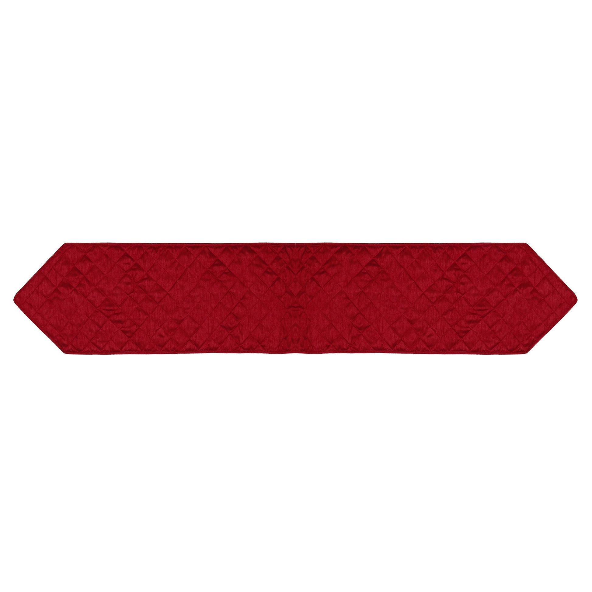 Quilted Table Runner & Toppers red Dupioni Silk by Home Heart Brands (made in India)