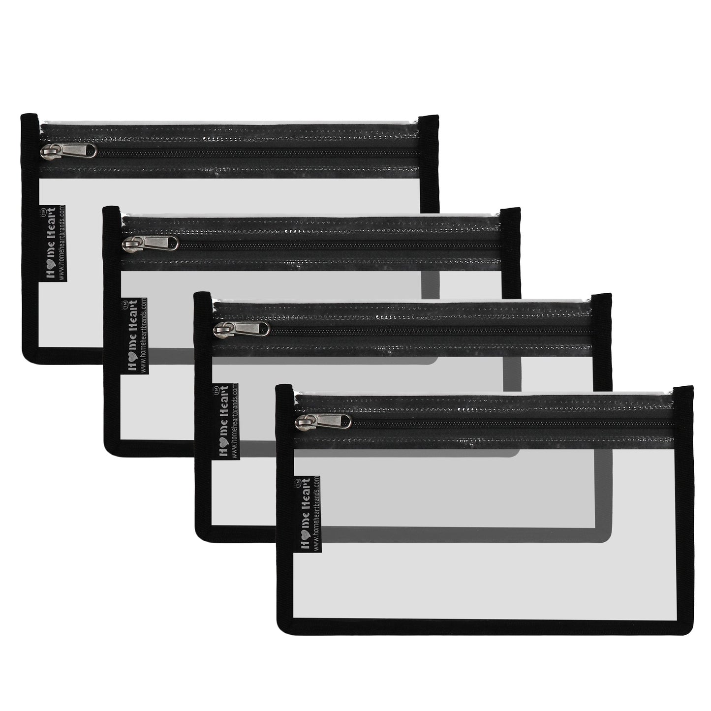 HOME HEART Brands multi-Purpose Water Resistant Clear Pvc Organizer Bag Pouch with YKK #5 Zipper Closure Small Size 6"x10"(Made in India)