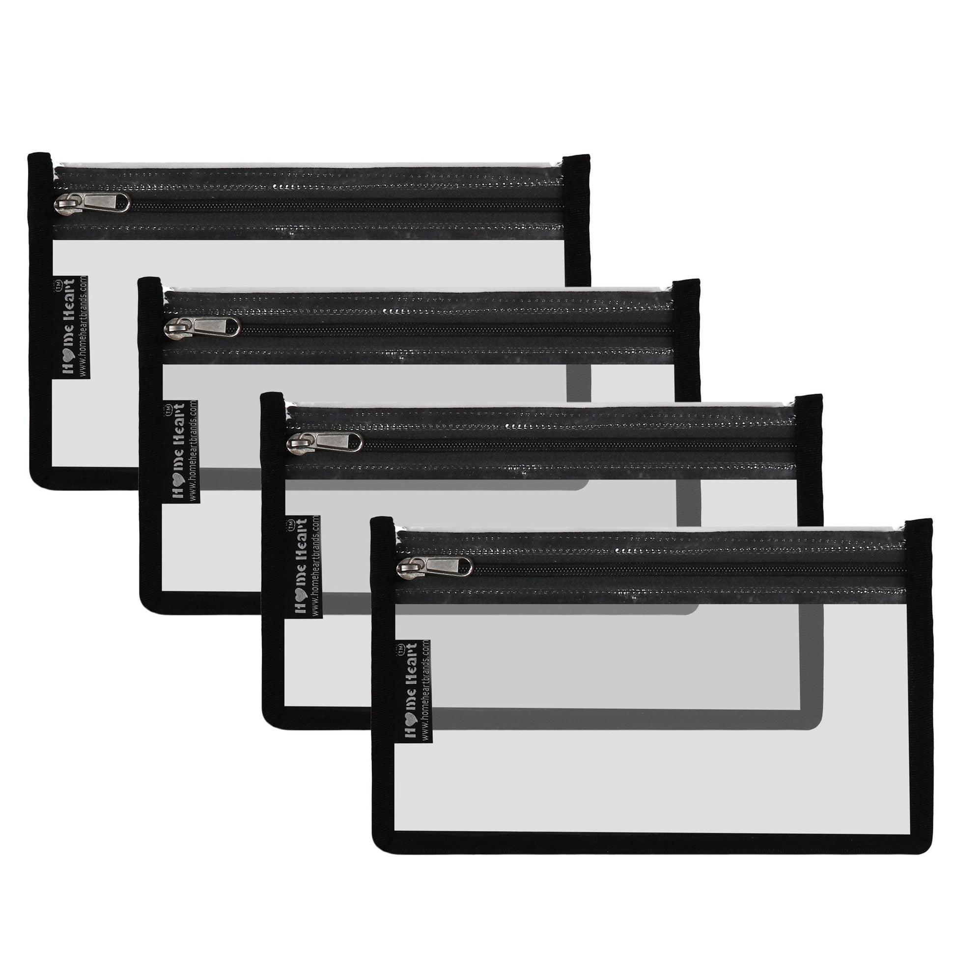 HOME HEART Brands multi-Purpose Water Resistant Clear Pvc Organizer Bag Pouch with YKK #5 Zipper Closure Small Size 6"x10"(Made in India)