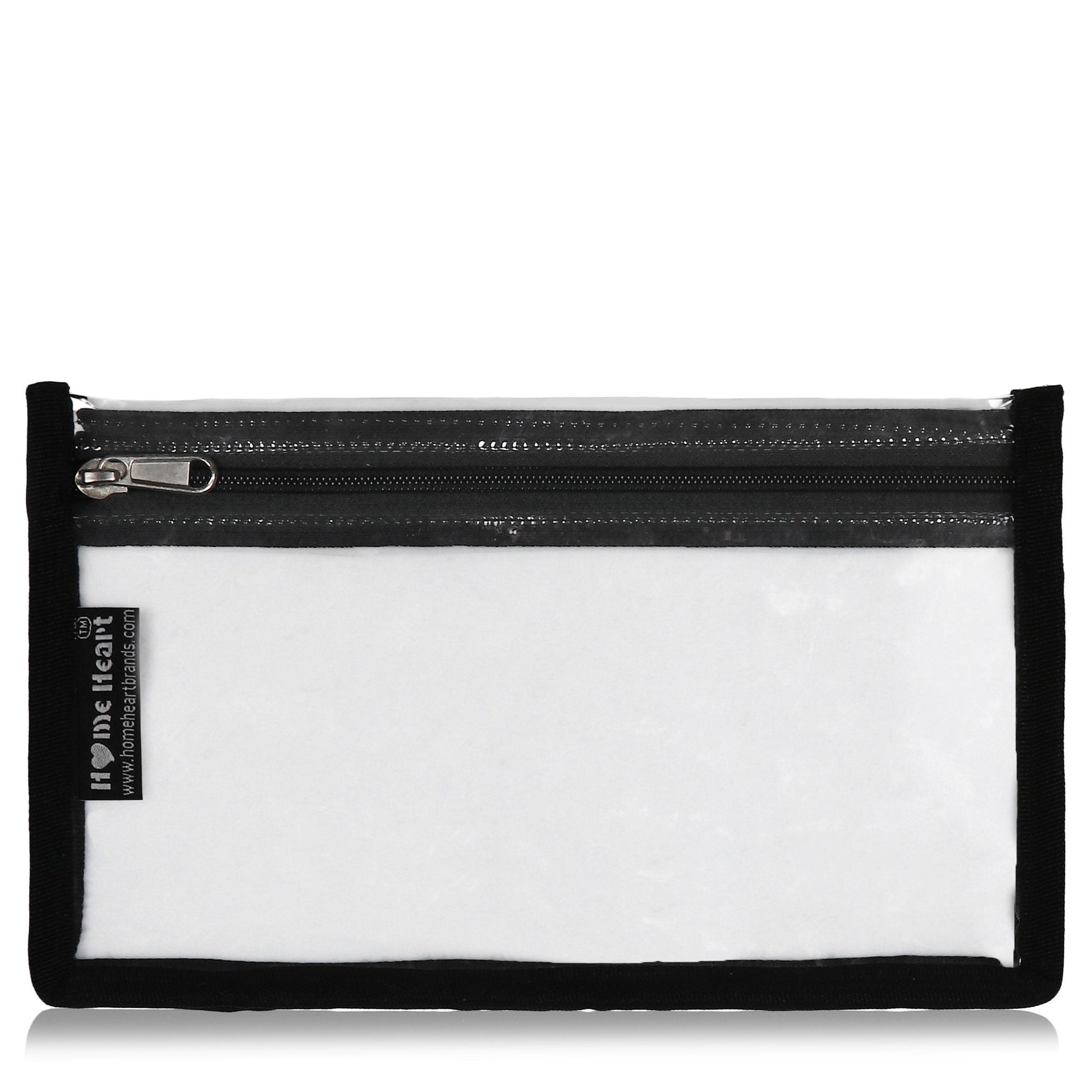 HOME HEART Brands multi-Purpose Water Resistant Clear Pvc Organizer Bag Pouch with YKK #5 Zipper Closure Small Size 6"x10"(Made in India)