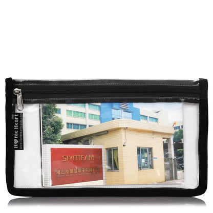 HOME HEART Brands multi-Purpose Water Resistant Clear Pvc Organizer Bag Pouch with YKK #5 Zipper Closure Small Size 6"x10"(Made in India)