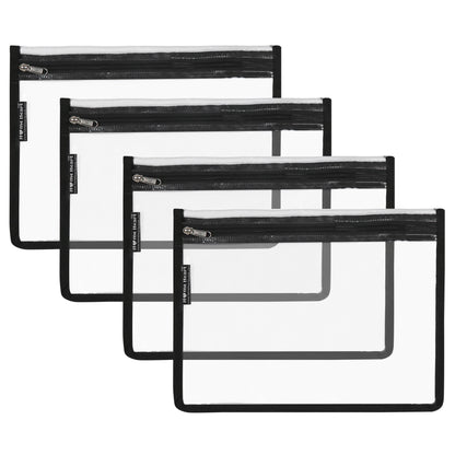 HOME HEART Brands multi-Purpose Water Resistant Clear Pvc Organizer Bag Pouch with Zipper Closure Large Size 9"x10"(Made in India)